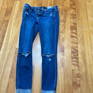 Hollister crop skinny jeans